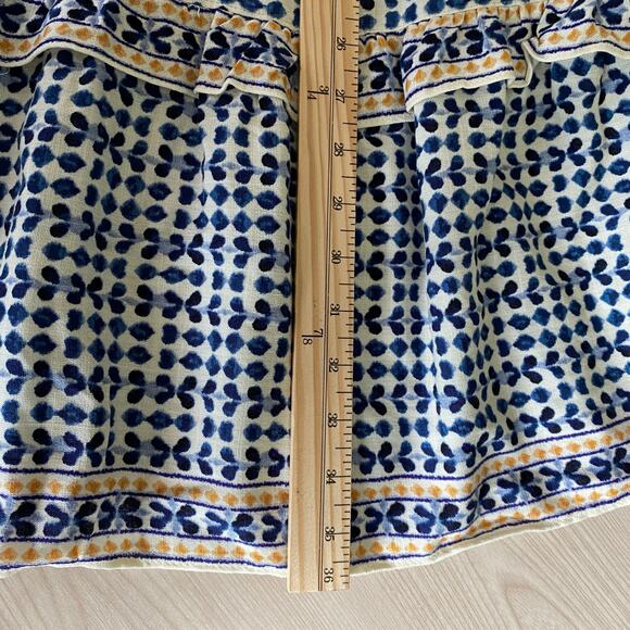 Max Studio Tiered Maxi Skirt Women XL Blue Sketched Dots Cottagecore Peasant NWT - Picture 7 of 9